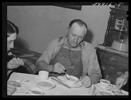 Harvest hands at dinner. Walla Walla County, Washington