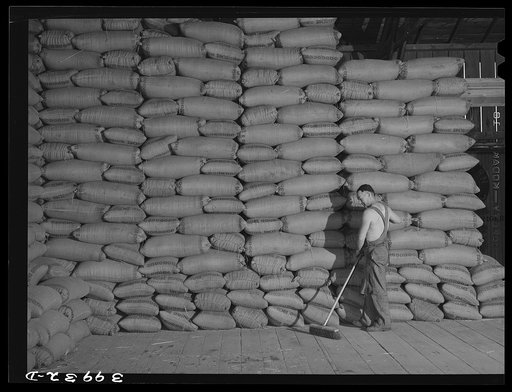 Sack warehouse for wheat. Walla Walla County, Washington