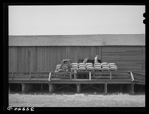 Sack warehouse for wheat. Walla Walla County, Washington