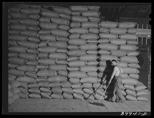 Untitled photo, possibly related to: Sack warehouse for wheat. Walla Walla County, Washington