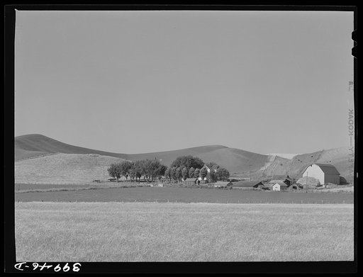 Farmstead and wheat land. Whitman County, Washington