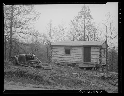 Woodrow Durst's honeymoon cabin, built after selling to FSA, Garrett Co., Md