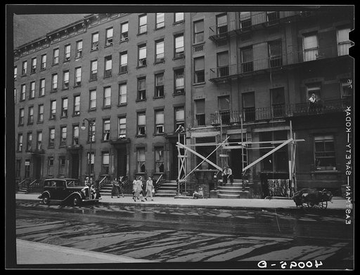New York, New York. 1938 (?). A scene on East 62nd or 63rd Street