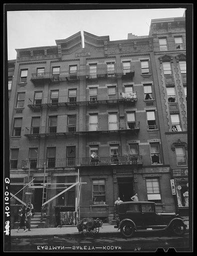 Untitled photo, possibly related to: New York, New York. 1938 (?). A scene on East 62nd or 63rd Street