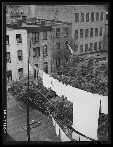 Untitled photo, possibly related to: New York, New York. View across the roof between East 62nd Street and 63rd