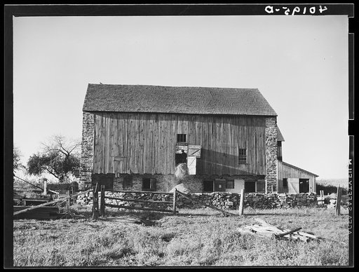 Untitled photo, possibly related to: Barto, Berks County, Pennsylvania. Barn on the farm of Thomas G. Evans, a FSA (Farm Security Administration) client