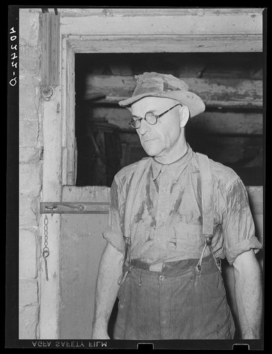 Lancaster County, Pennsylvania. Enos Royer having an altercation with a poultry buyer on the Enos Royer farm