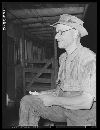 Lancaster County, Pennsylvania - Enos Royer after an argument with a poultry buyer on his farm