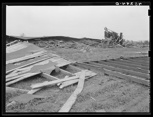 New England hurricane. Tobacco barn in Amherst, Massachusetts