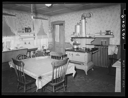 Tolland County, Connecticut. The kitchen on the Schneider farm