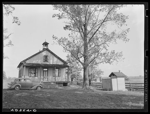 Lancaster County, Pennsylvania. The one-room schoolhouse where Martha Royer teaches school