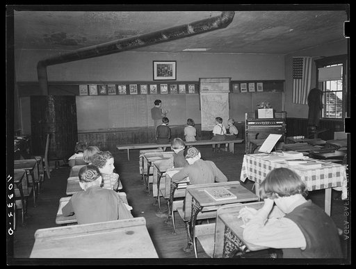 Lancaster County, Pennsylvania. Martha Royer teaching school