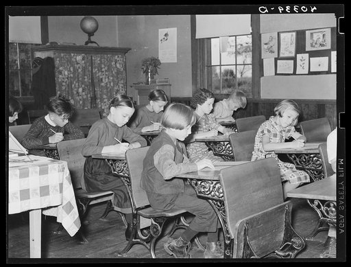 Lancaster County, Pennsylvania. Children in Martha Royer's school