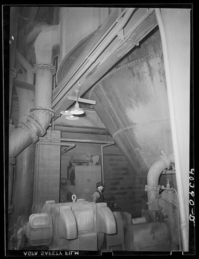 Gilberton, Pennsylvania. A side view of the cone of a Chance coal separator in the Saint Nicholas breaker