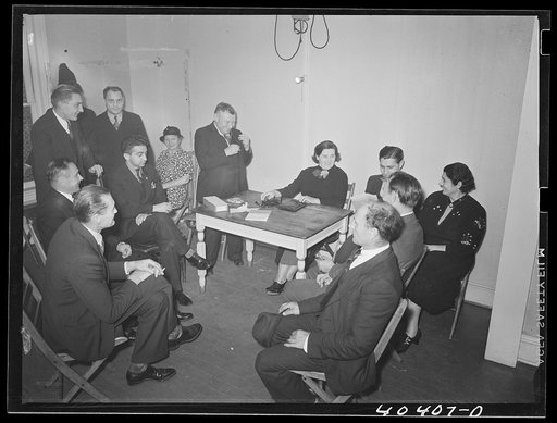 Shenandoah, Pennsylvania. A meeting in the Lithuanian Democratic club