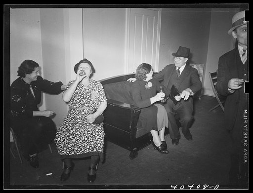Shenandoah, Pennsylvania. Men and women at a meeting in the Lithuanian Democratic club
