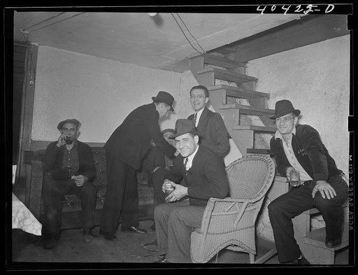 Shenandoah, Pennsylvania. Beer party in Joe Gladski's cellar