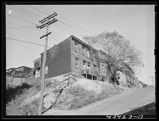 Shenandoah, Pennsylvania. A row of miners' homes in the Brownsville sector