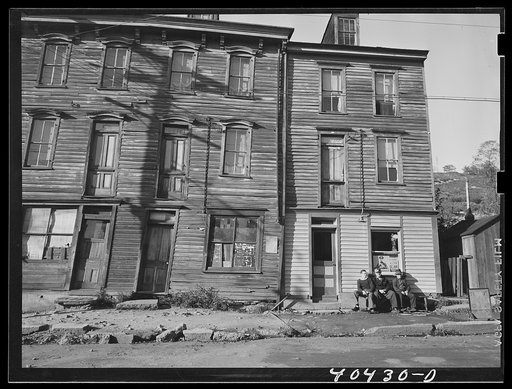 Shenandoah, Pennsylvania. House fronts in a mining town