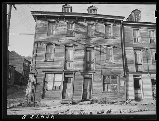 Shenandoah, Pennsylvania. House fronts in a mining town