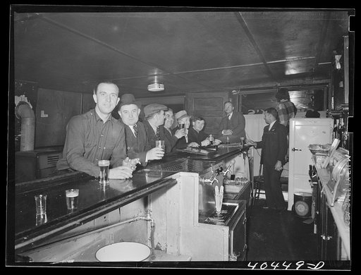 Gilberton, Pennsylvania. Men at a bar