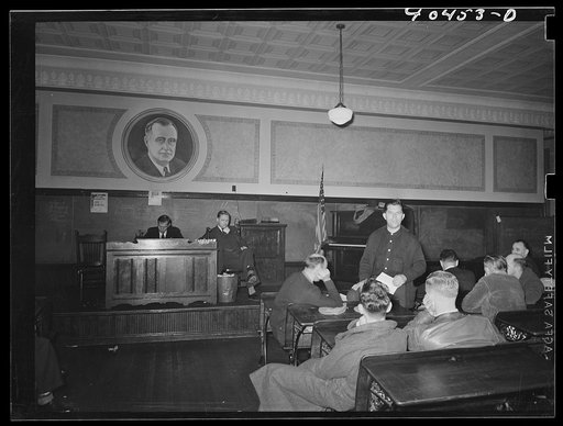 Shenandoah, Pennsylvania. John Guida, treasurer of the local (807) United Mine Workers union, addressing a meeting of the union. He was the local's delegate to the district convention