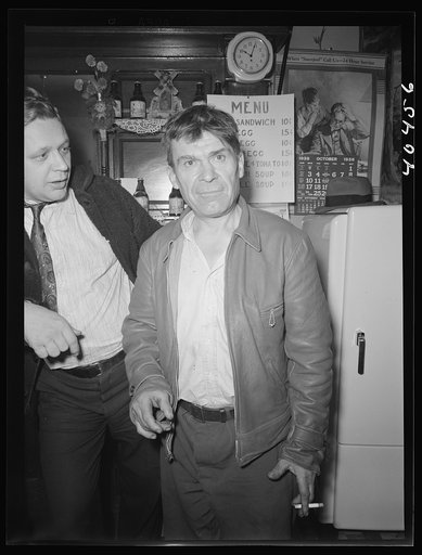 Shenandoah, Pennsylvania. Two miners in Filipek's bar