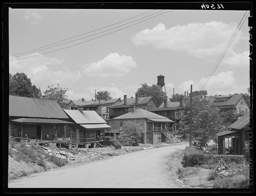Street in Negro quarter of Durham, North Carolina