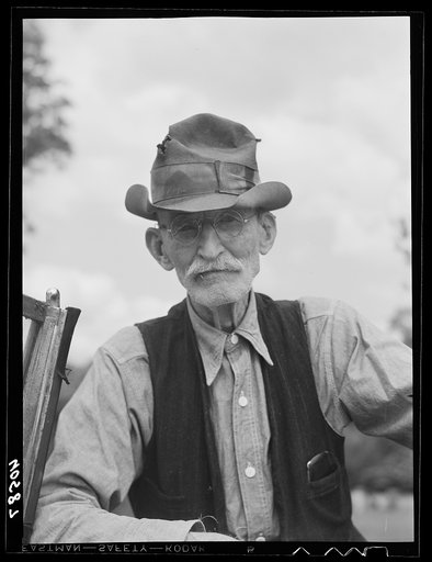 Untitled photo, possibly related to: Mr. H.R. Wilson, eighty-six year old farmer. Near Cedar Grove, North Carolina