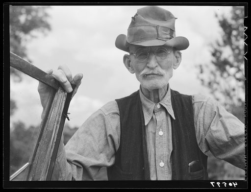 Untitled photo, possibly related to: Mr. H.R. Wilson, eighty-six year old farmer. Near Cedar Grove, North Carolina