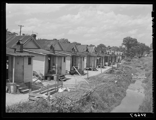 Backs of Negro houses in Durham, North Carolina