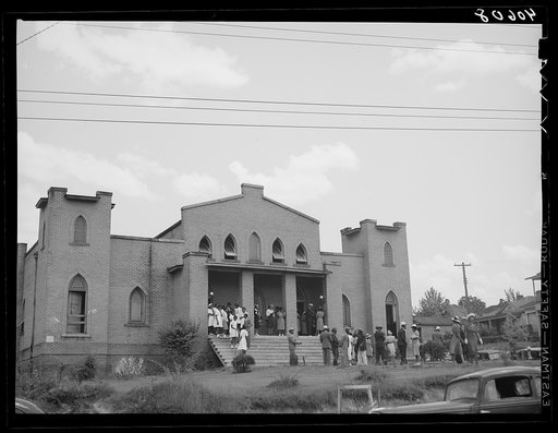 Negro church on Sunday morning. Durham, North Carolina