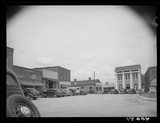 Center of the town of Yanceyville, Caswell County, North Carolina