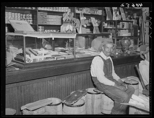 Interior of general store at Stem. Granville County, North Carolina