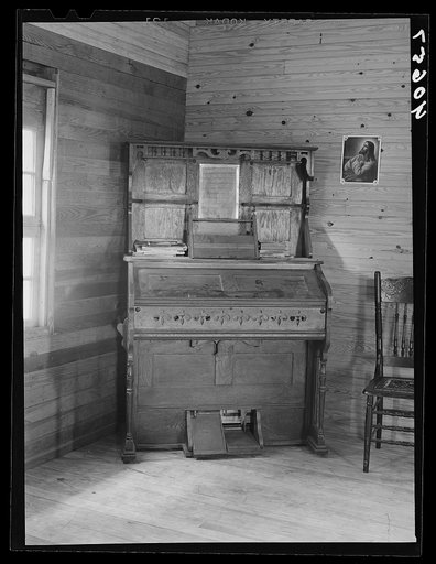 Organ in a small church near Cedar Grove, North Carolina
