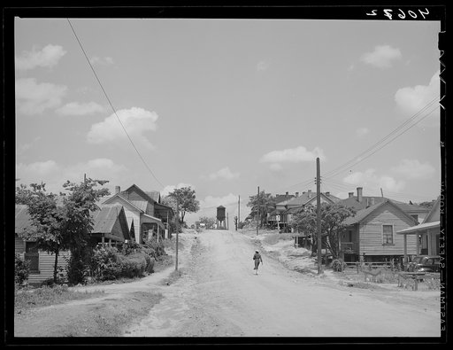 Street in Negro quarter of Durham, North Carolina