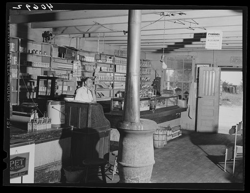 Interior of general store at Stem. Granville County, North Carolina