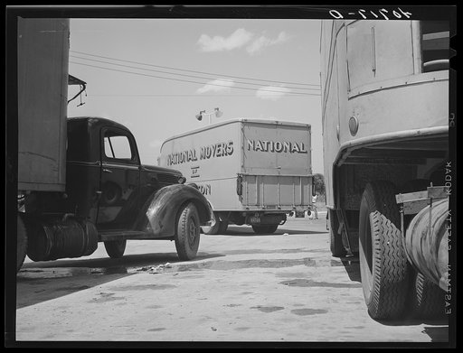 Untitled photo, possibly related to: Trucks parked at Capital truck service station on New York Avenue at Bladensburg Road. U.S. No. 1, Washington, D.C.