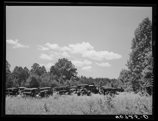 Untitled photo, possibly related to: Auto graveyard along U.S. Highway No. 1 near Sulphur Springs, Maryland
