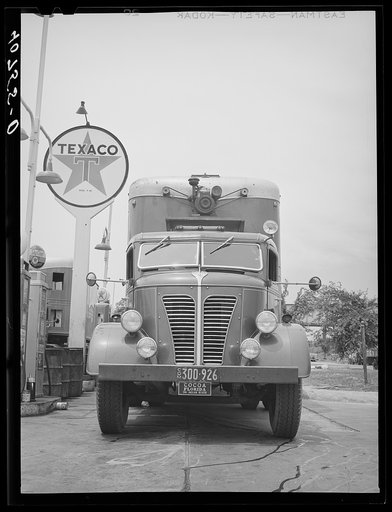 Truck in trucker's service station on New York Avenue at Bladensburg Road, Washington, D.C., along U.S. No. 1