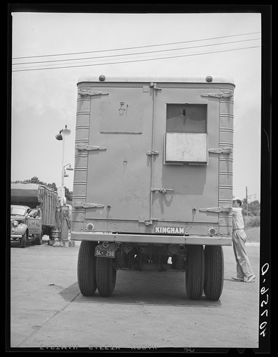 Truck in trucker's service station on New York Avenue at Bladensburg Road, Washington, D.C., along U.S. No. 1