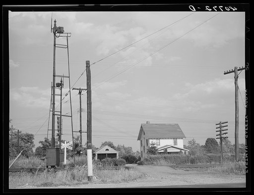 Railroad crossing at Muirkirk, Maryland, along U.S. Highway No. 1