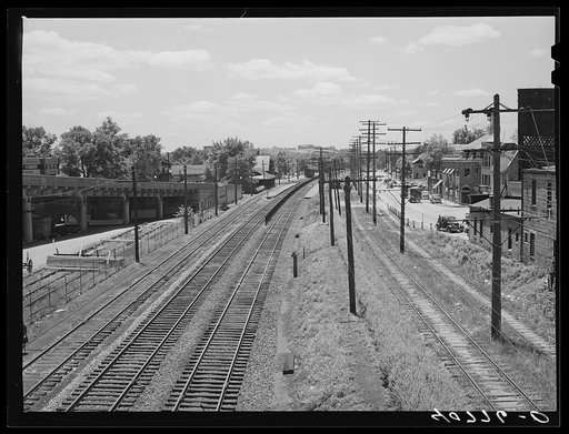 Railroad tracks along U.S. No. 1 at Hyattsville, Maryland
