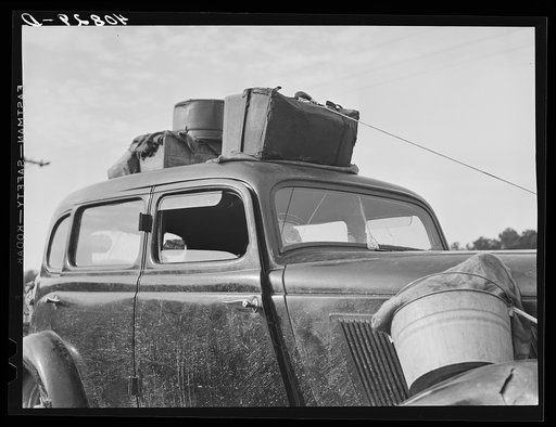 Car of migratory agricultural workers on their way to New Jersey from Florida. Near Shawboro, North Carolina