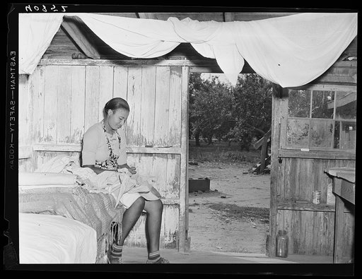 Interior of barracks for migratory workers picking apples at Bridgeville, Delaware