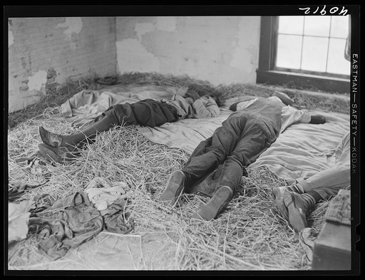 Untitled photo, possibly related to: Sleeping quarters for a group of Florida migratory workers near Onley, Virginia