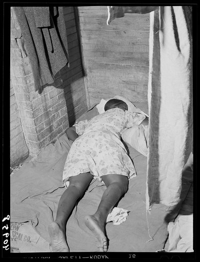 Sleeping quarters for a migratory agricultural worker at Belcross, North Carolina