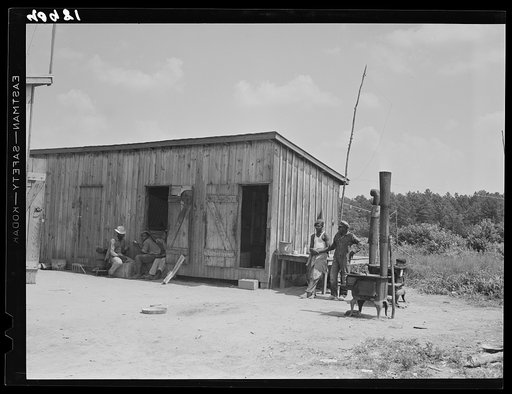Migratory agricultural workers at a camp in Staytonville, Delaware
