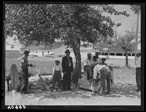 Sunday afternoon at a migratory camp in Vienna, Maryland