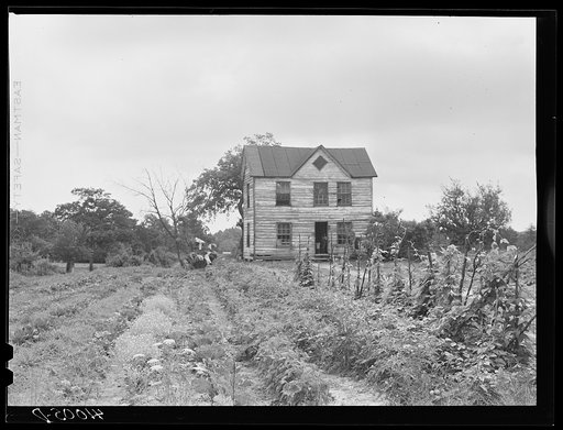 The house and home garden of William Sanders, Negro farmer, who has just begun receiving FSA (Farm Security Administration) aid. Saint Inigoes, Maryland